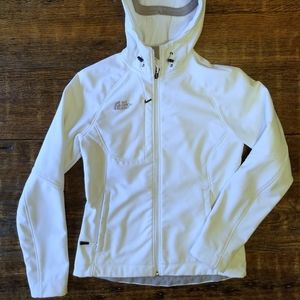 North Face soft shell jacket in white